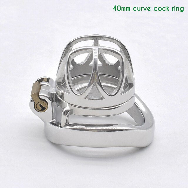 Short Metal Cobra Chastity Cage For Men Permanent Male Cock Cage Stainless Steel Penis Lock