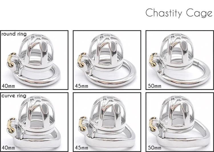 Tiny Metal Chastity Cage with Urine Hole Durable Stainless Steel Small Cock Cage For Men