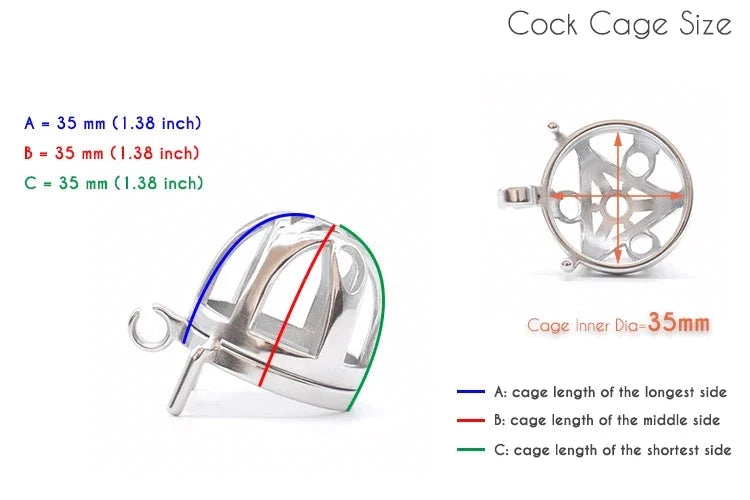 Tiny Metal Chastity Cage with Urine Hole Durable Stainless Steel Small Cock Cage For Men