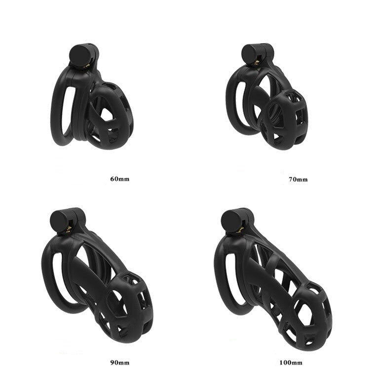 3D Printed Black Mamba Chastity Cage For Men BDSM lightweight cobra cock cage