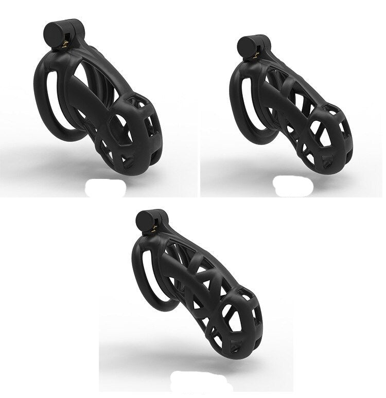 3D Printed Black Mamba Chastity Cage For Men BDSM lightweight cobra cock cage