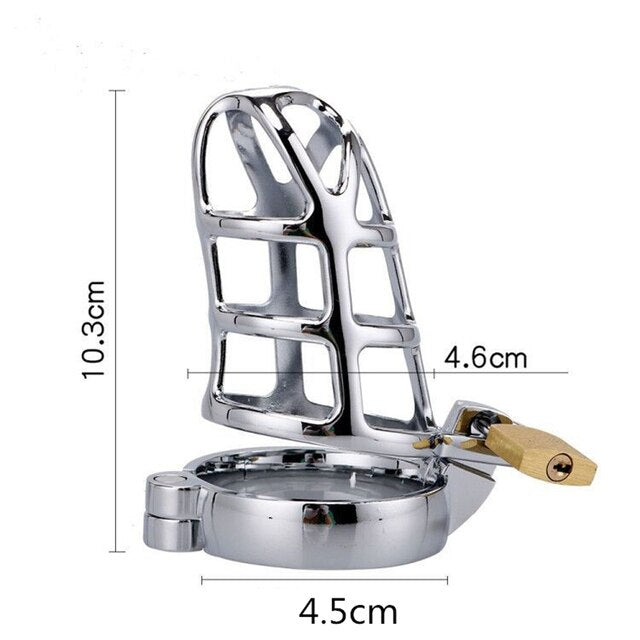 Hollow Metal Chastity Cage BDSM Mal Chastity Device Cock Cage Penis Lock For Men