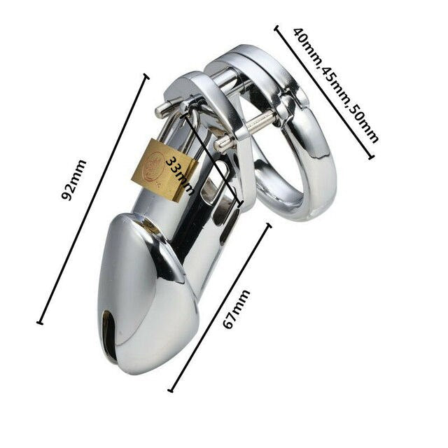 Stainless Steel Chastity Cage For Men Full Covered Metal Cock Cage For Cuckold Husband 