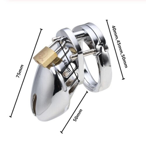 Stainless Steel Chastity Cage For Men Full Covered Metal Cock Cage For Cuckold Husband 