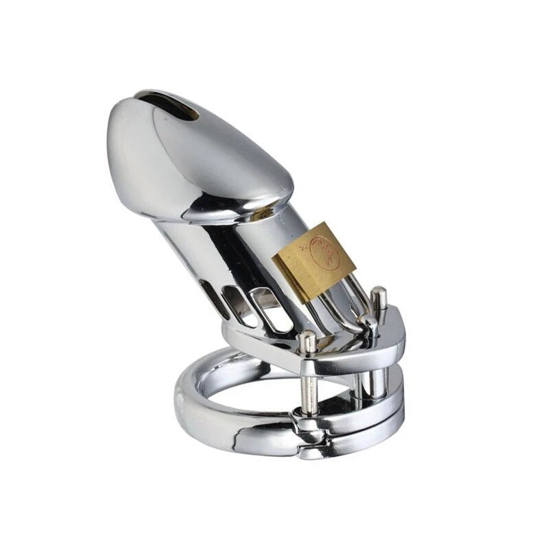 Stainless Steel Chastity Cage For Men Full Covered Metal Cock Cage For Cuckold Husband 