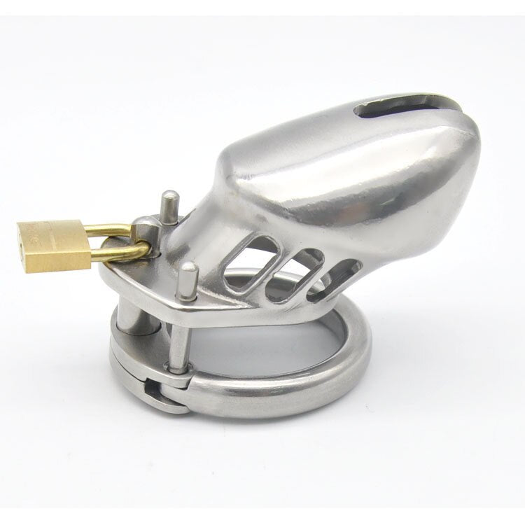 Stainless Steel Chastity Cage For Men Full Covered Metal Cock Cage For Cuckold Husband 