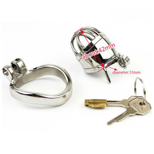 Metal Chastity Cage with Open Urination Hole and Spiked Ring Breathable Cock Cage For Men