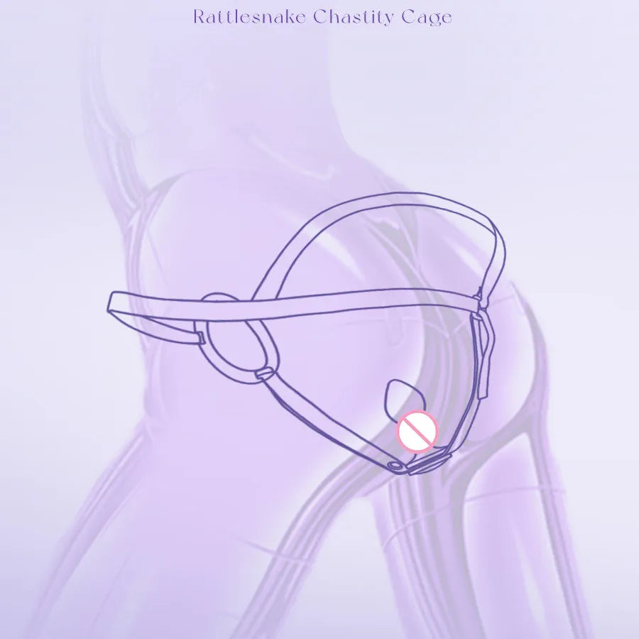 Urethral Mamba Chastity Cage with Strap and Anal Plug 3D Printed Cock Cage with butt plug for cuckold BDSM gear