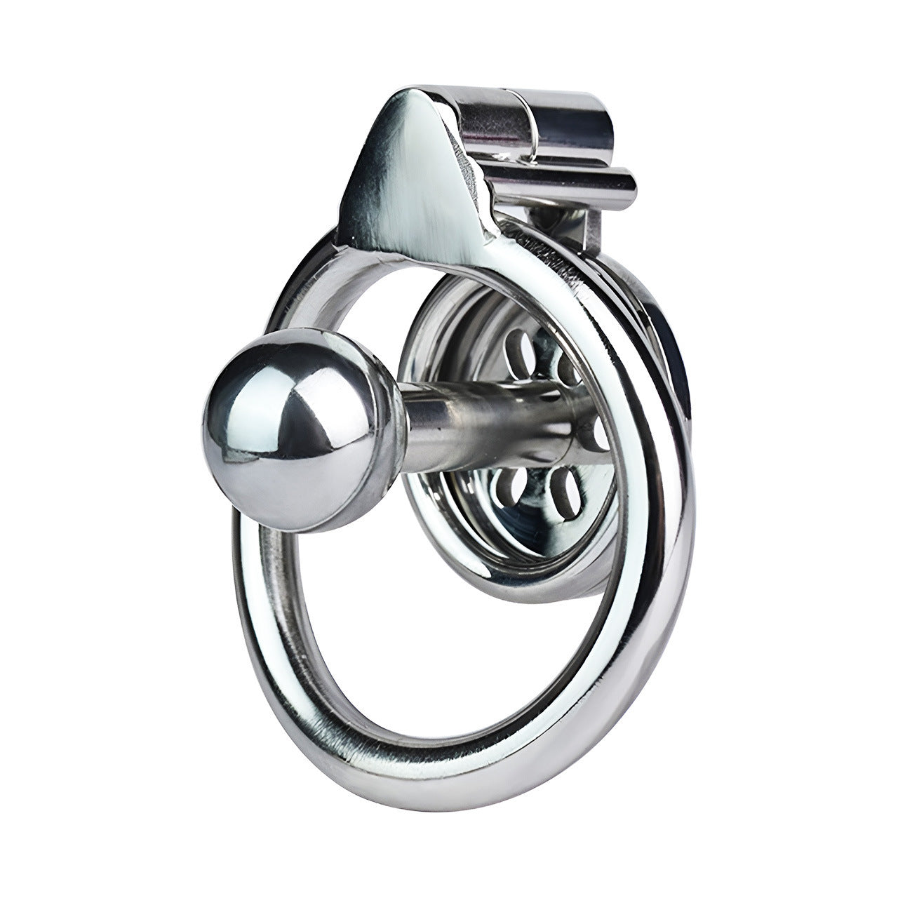 Tiny Negative Inverted Chastity Cage with PU Strap Small Flat Cock Cage For Shrinking Penis