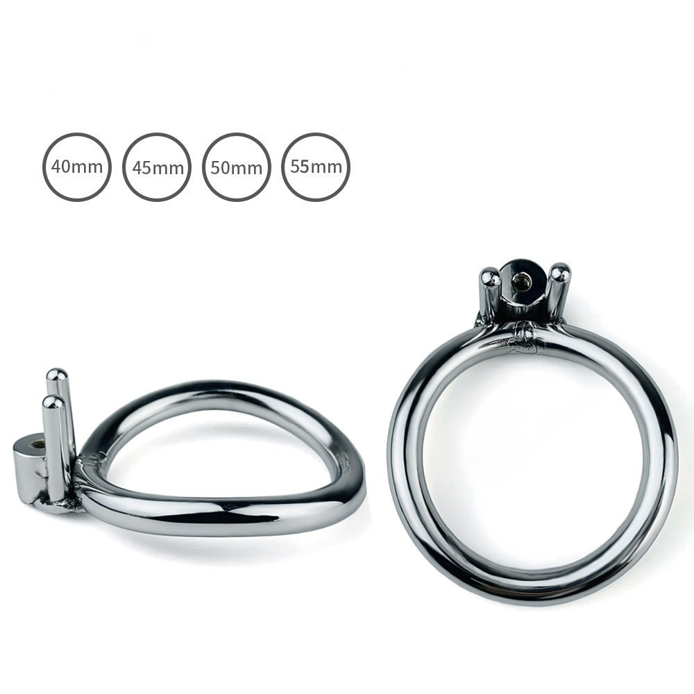 Tiny Negative Inverted Chastity Cage with PU Strap Small Flat Cock Cage For Shrinking Penis