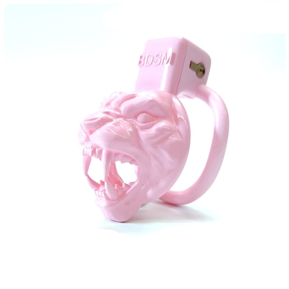 Tiger Pink Chastity Cage For Sissy Chastity Training 3D Printed Small Cock Cage Ladyboy Femboy Crossdresser