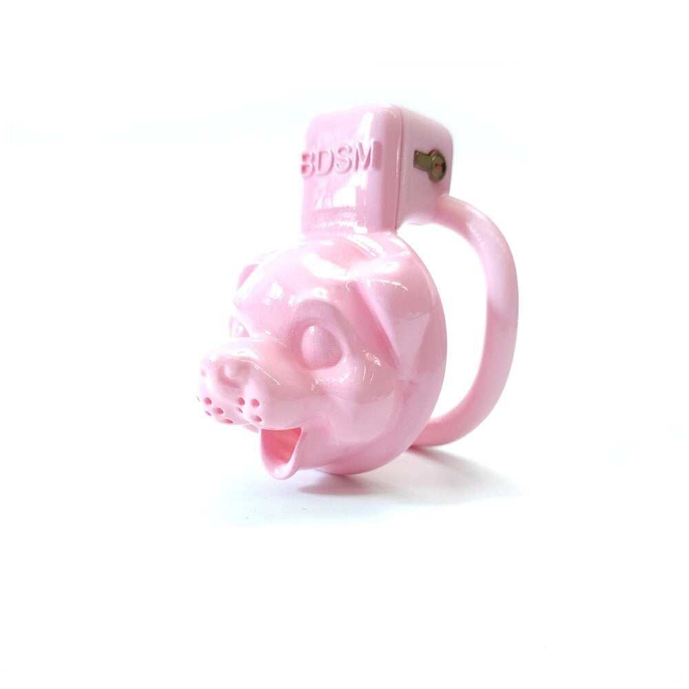 Tiny Pink Dog BDSM Chastity Cage Super Small Cute 3D Printed Cock Cage for Sissy Ladyboy Femboy Crossdresser