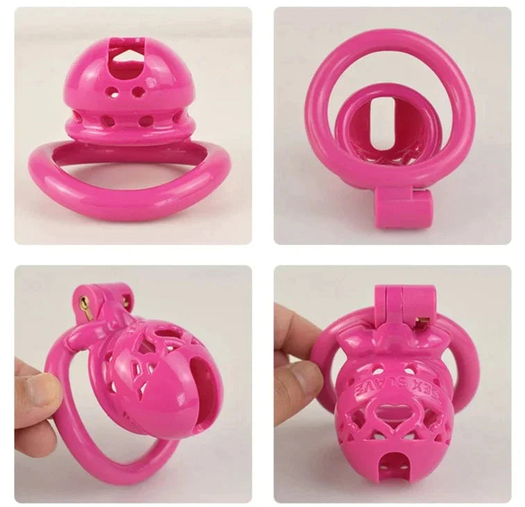 5 Colors Long/Short 3D Printed Chastity Cage with 4 Penis Rings Sex Slave Plastic Cock Cage For Men