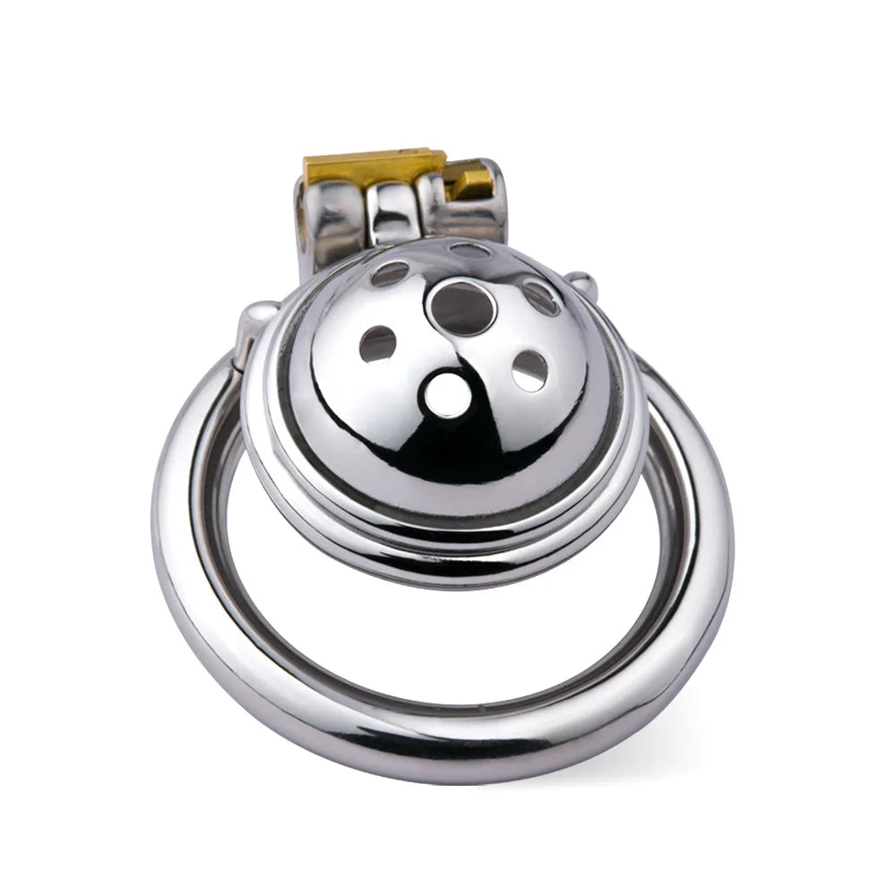 Small Compact Chastity Cage with Metal Urethral Tube Tiny Cock Cage For Small Penis BDSM Male Chastity Device