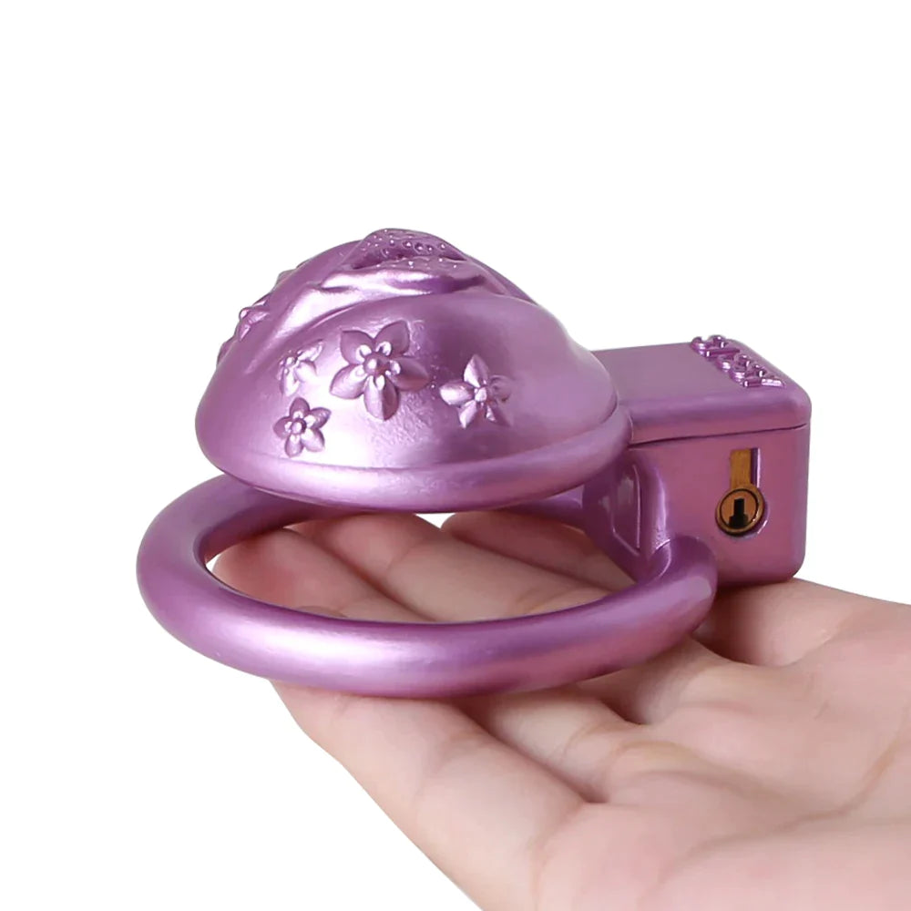 Small Pink Pussy Chastity Cage For Sissy Tiny Clitoris Cock Cage For Ladyboy Femboy Gay Transgender