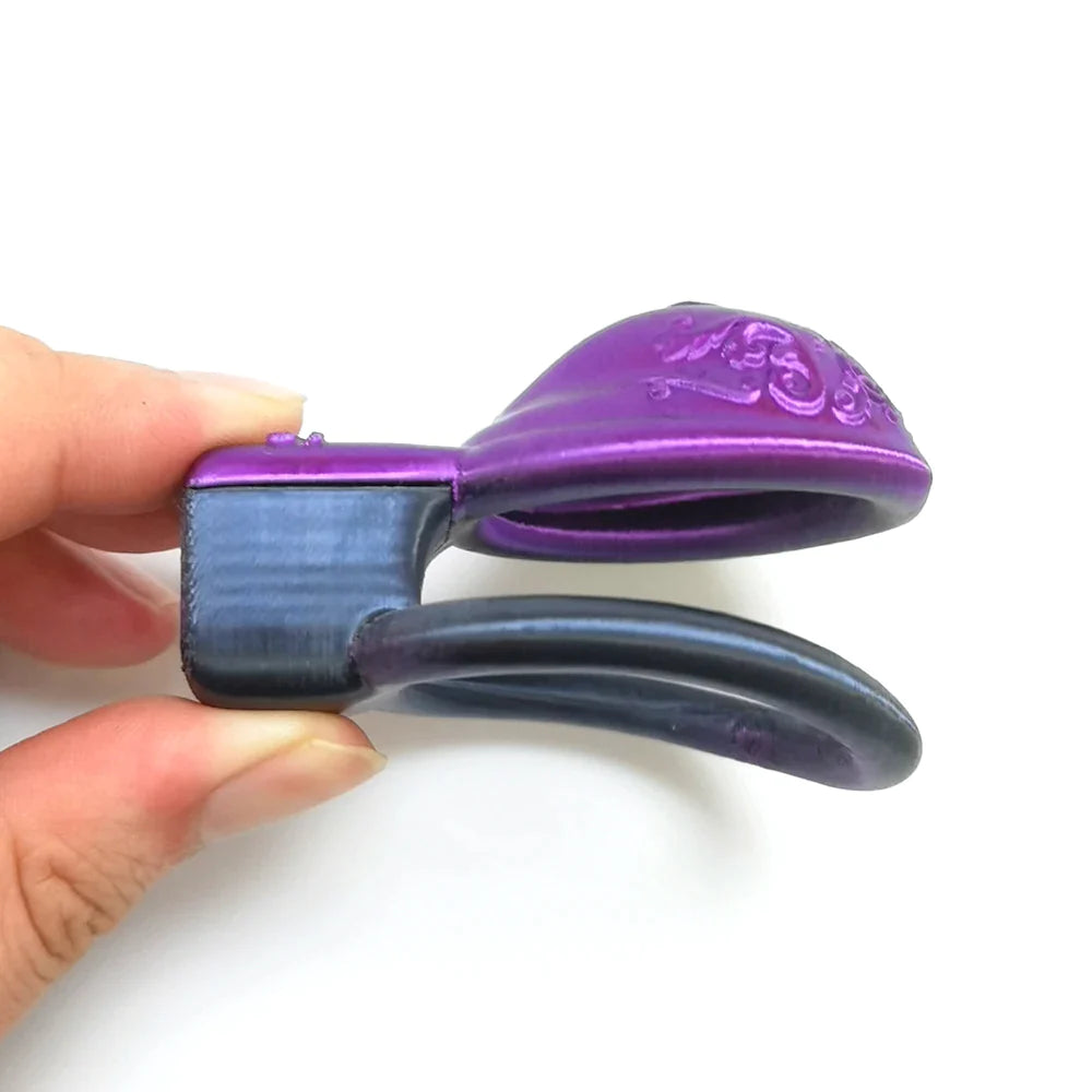 Purple Laser Clit Chastity Cage For Sissy 3D Printed Resin Pussy Vagina Shape Cock Cage For Femboy Ladyboy