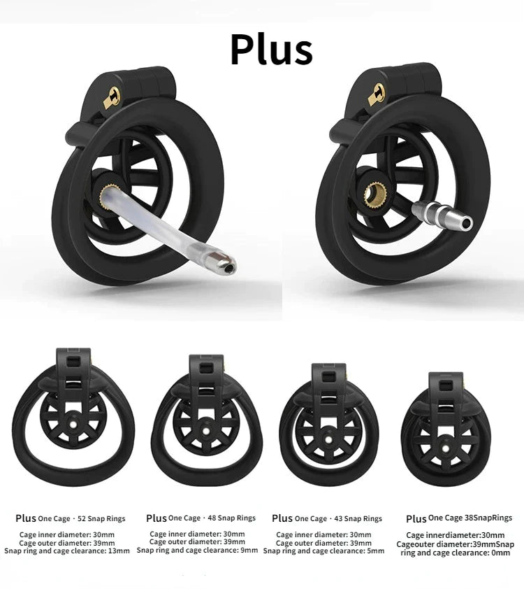 Positive/Negative Inverted Chastity Cage with Metal/Silicone Urethral Tube Resin 3D Printed Chastity Device For Men