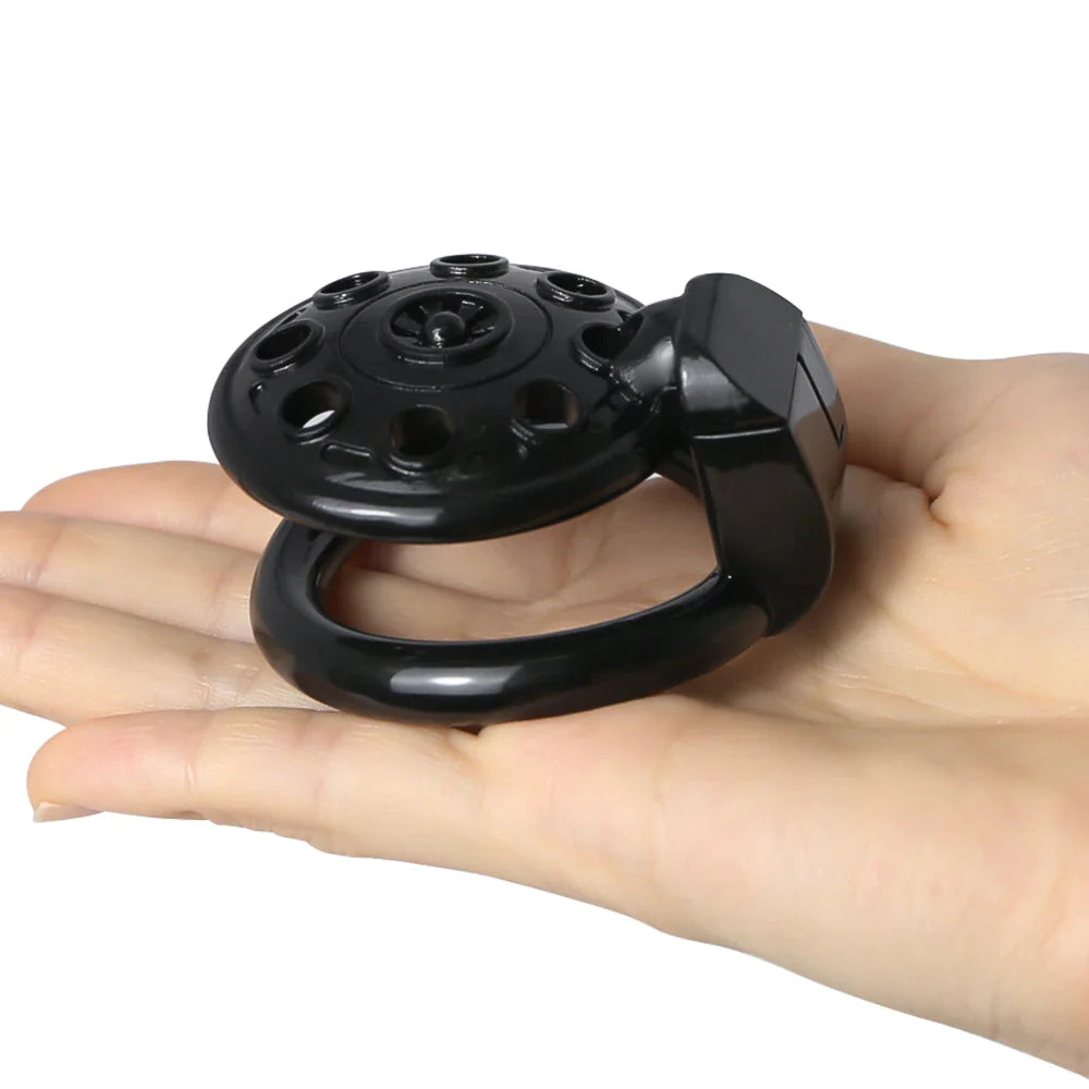 3D Printed Small Flat UFO Chastity Cage For Men Discreet Cock Cage BDSM Device Shrink Penis