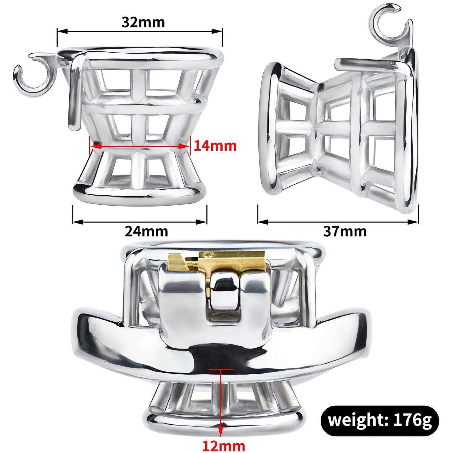 Hollow Metal Negative Chastity Cage Small Inverted Cock Cage For Shrinking Penis Male Chastity Device