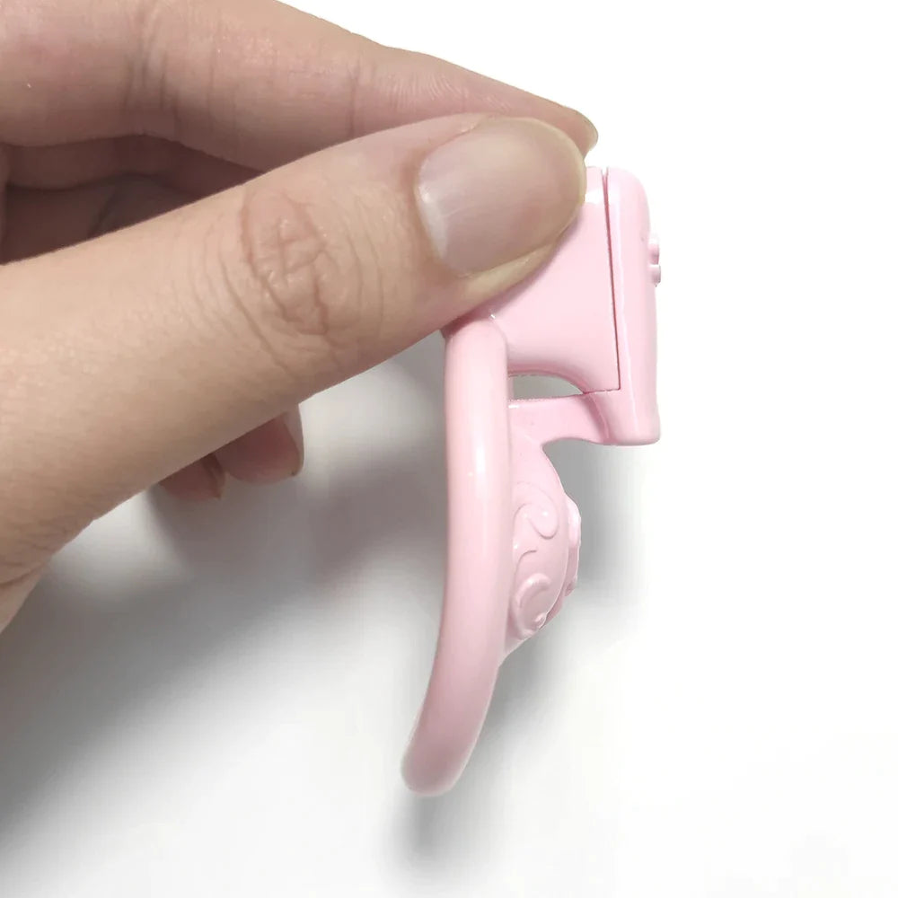 Tiny Pink Clit Negative Chastity Cage For Sissy Micro Flat Vagina Inverted Cock Cage Femboy Ladyboy Crossdresser