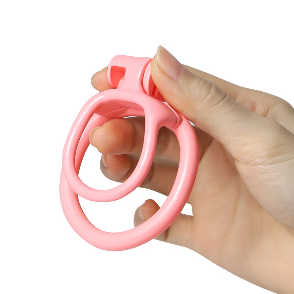 V2 Mamba-ZERO 3D Printed Penis Ring Lightweight Chastity Cage Cock Ring - Pink/Black