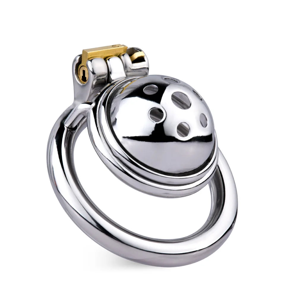 Small Compact Chastity Cage with Metal Urethral Tube Tiny Cock Cage For Small Penis BDSM Male Chastity Device