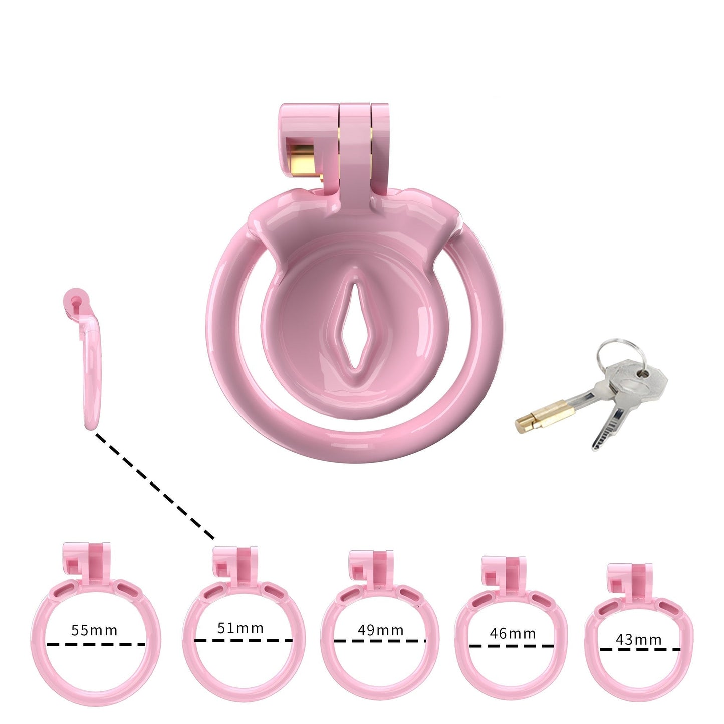 Micro Minus Negative Chastity Cage Clit Pink Cock Cage For Sissy Ladyboy Femboy