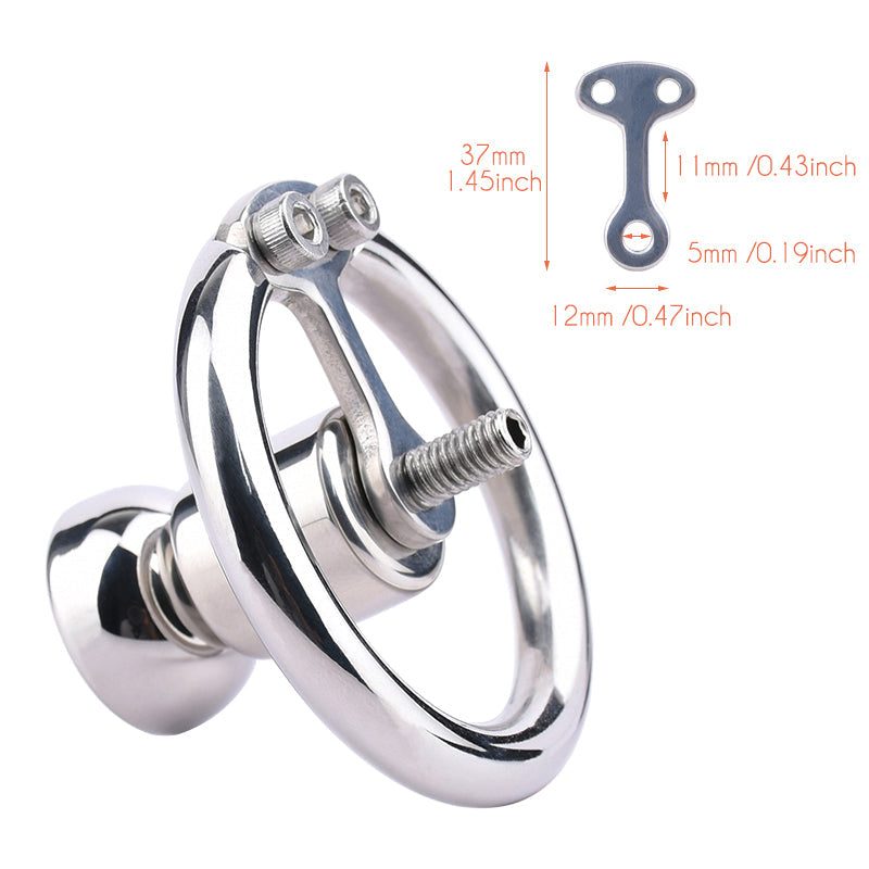 Micro Inverted Chastity Cage with Metal Cylinder Plug Super Small Negative Cock Cage Male Chastity Device