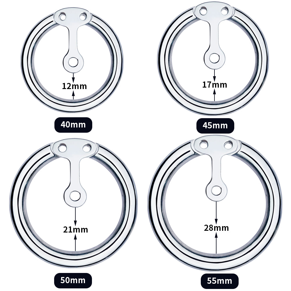 Micro Inverted Chastity Cage with Silicone Urethral Catheter Tiny Negative Cock Cage