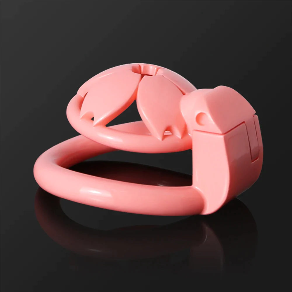 Small Cute Sakura Resin Chastity Cage Micro Tiny Flat Cock Cage For Sissy Ladyboy Femboy Crossdresser