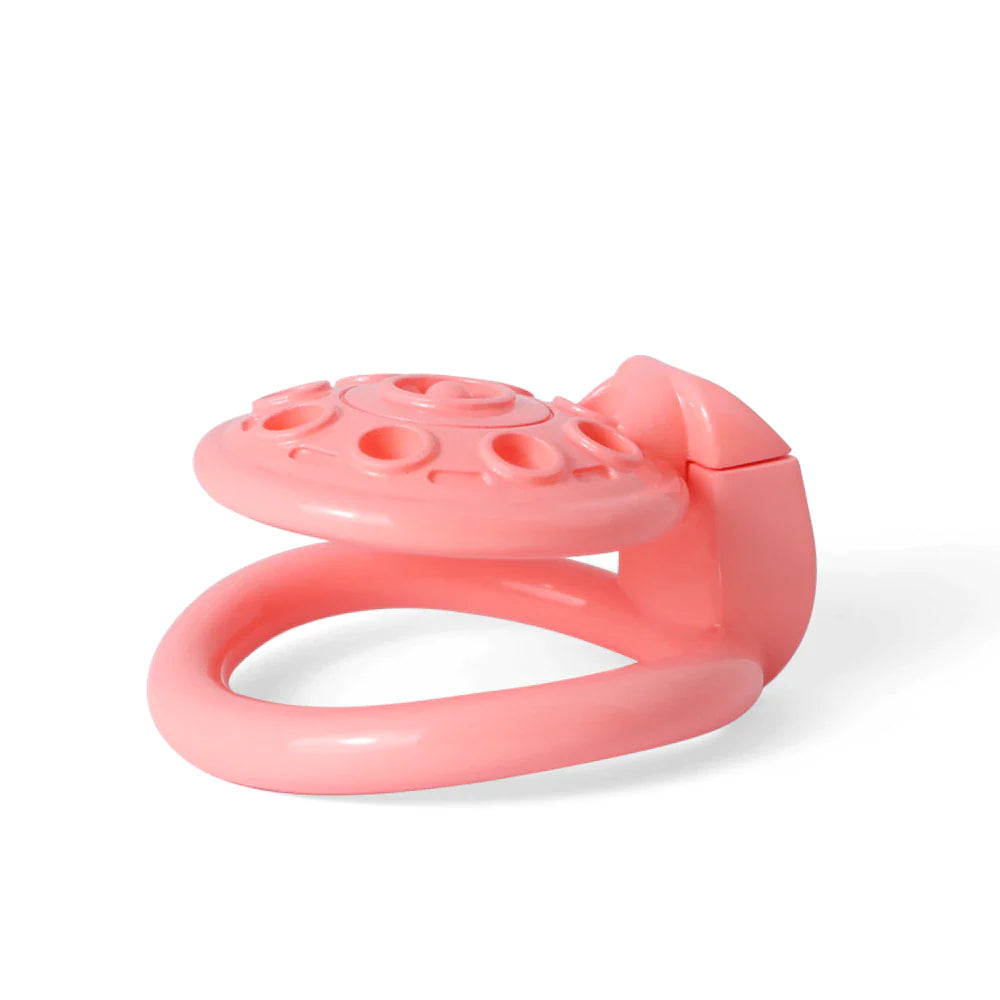 3D Printed Small Flat UFO Chastity Cage For Men Discreet Cock Cage BDSM Device Shrink Penis