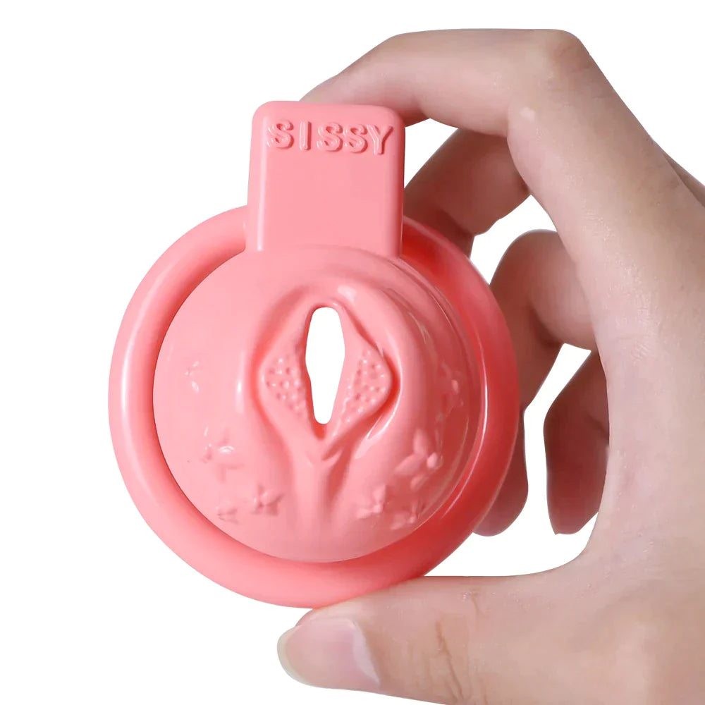 Small Clit Chastity Cage For Sissy 3D-Printed Vaginal shape Clitoris Cock Cage Crossdresser Ladyboy Femboy