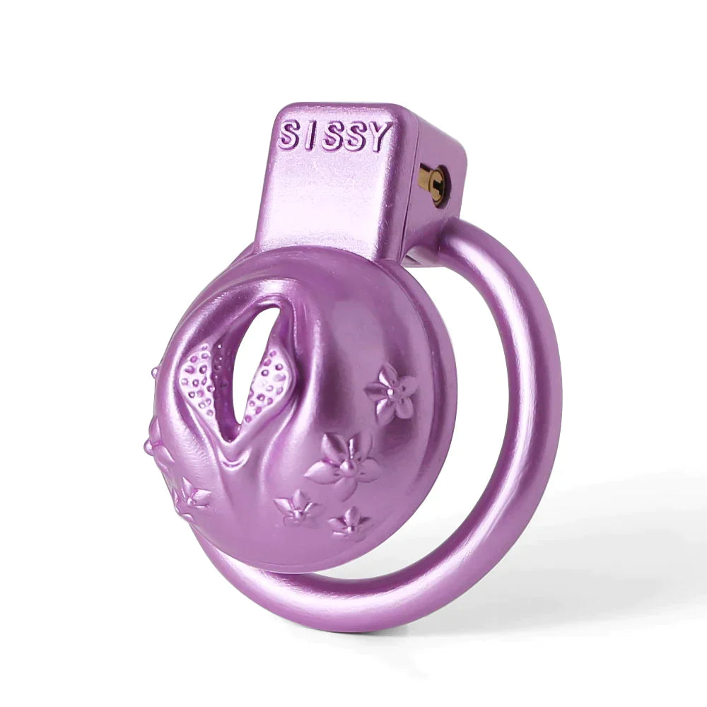 Small Pink Pussy Chastity Cage For Sissy Tiny Clitoris Cock Cage For Ladyboy Femboy Gay Transgender