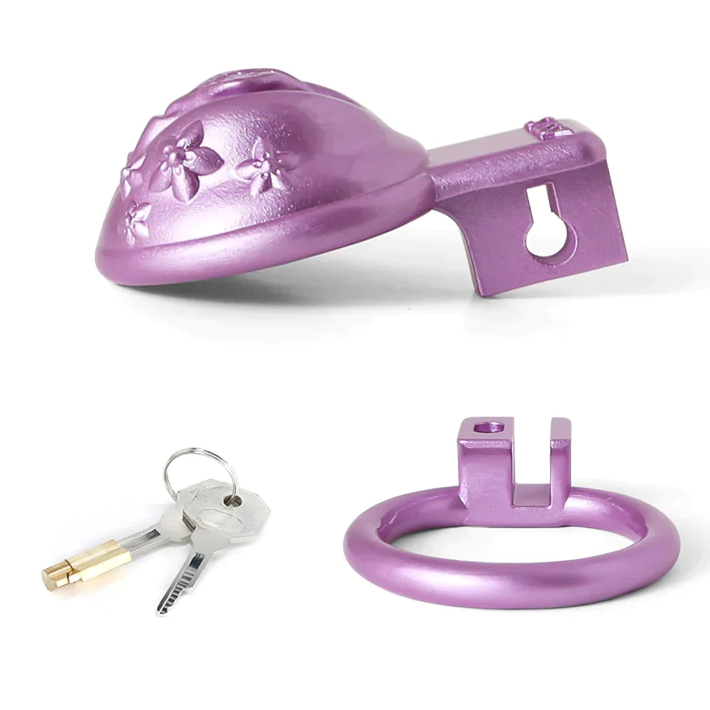 Small Pink Pussy Chastity Cage For Sissy Tiny Clitoris Cock Cage For Ladyboy Femboy Gay Transgender