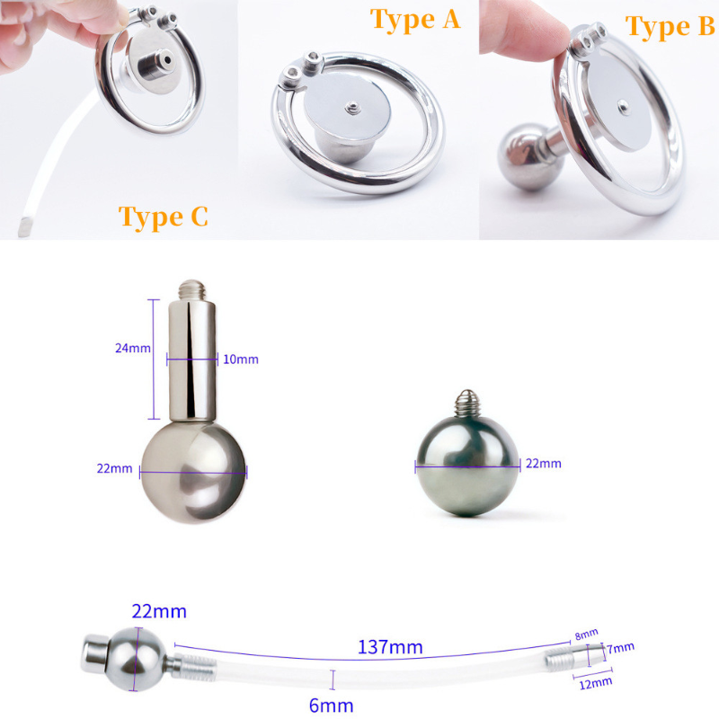 Multi-Use Discreet Inverted Chastity Cage with Silicone Tube Reverse Negative Cock Cage to shrink penis