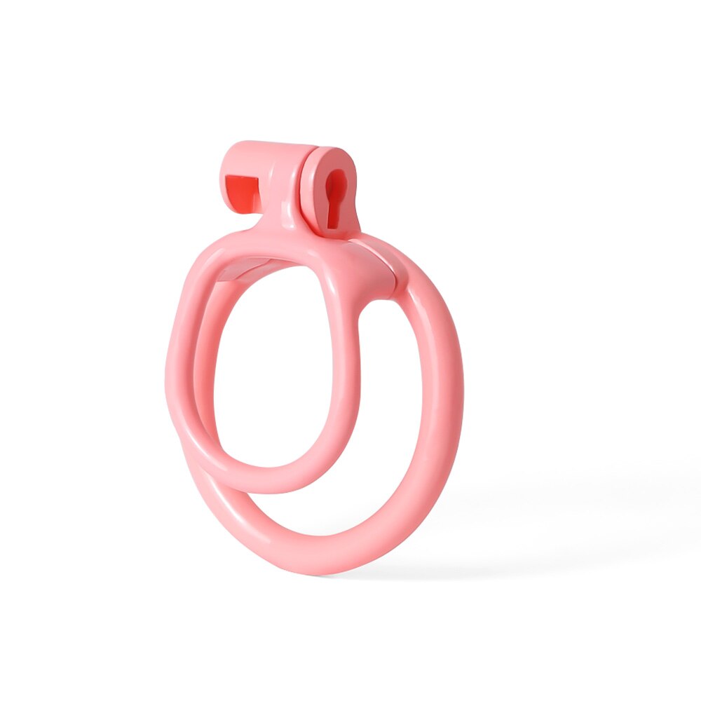 V2 Mamba-ZERO 3D Printed Penis Ring Lightweight Chastity Cage Cock Ring - Pink/Black