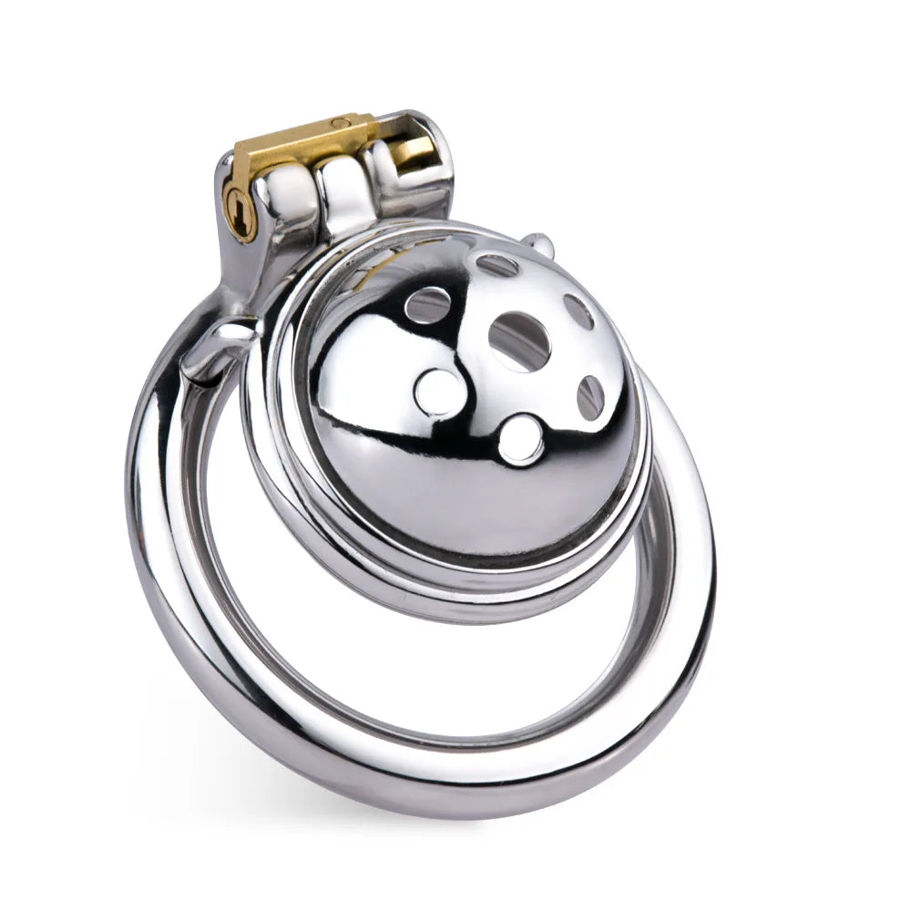 Small Compact Chastity Cage with Metal Urethral Tube Tiny Cock Cage For Small Penis BDSM Male Chastity Device