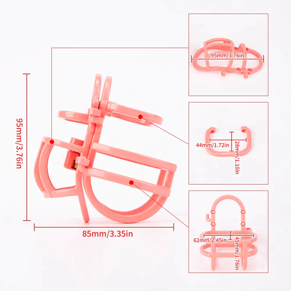 NEW Adjustable Full-Covered Lightweight Cock Cage BDSM Male Chastity Device