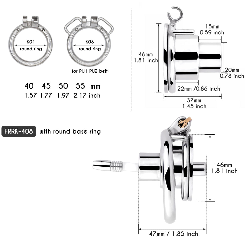 Micro Inverted Chastity Cage with Silicone Urethral Tube Small Flat Negative Cock Cage For Men Sissy Ladyboy Femboy