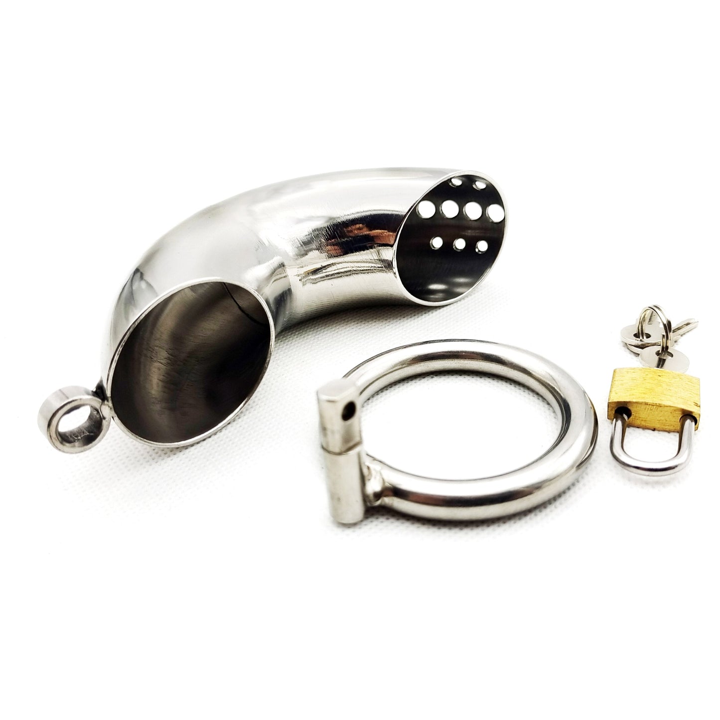 Full Covered Metal Chastity Cage with Open/Closed Urine Hole Stainless Steel Penis Sleeve For Men