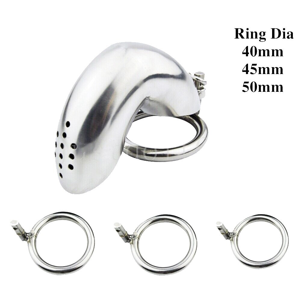 Full Covered Metal Chastity Cage with Open/Closed Urine Hole Stainless Steel Penis Sleeve For Men