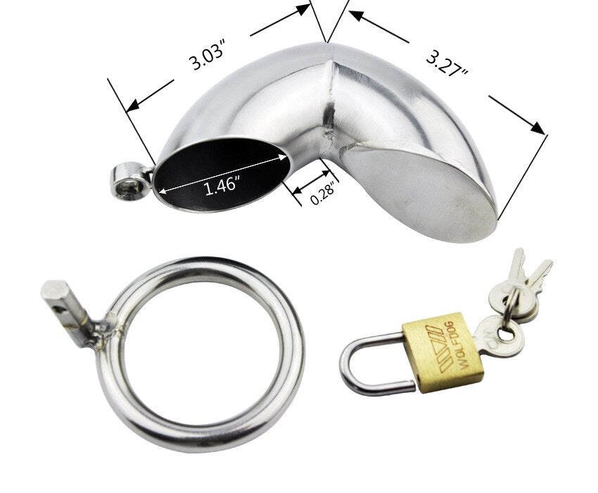 Full Covered Metal Chastity Cage with Open/Closed Urine Hole Stainless Steel Penis Sleeve For Men