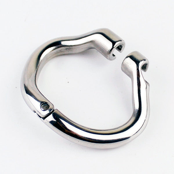 Small Compact Chastity Cage with Metal Urethral Catheter and Anti-Shedding Ring