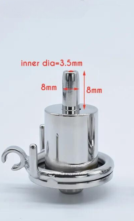 Flat Inverted Chastity Cage with Metal Urethral Catheter Negative Cock Cage Discreet Male Chastity Device