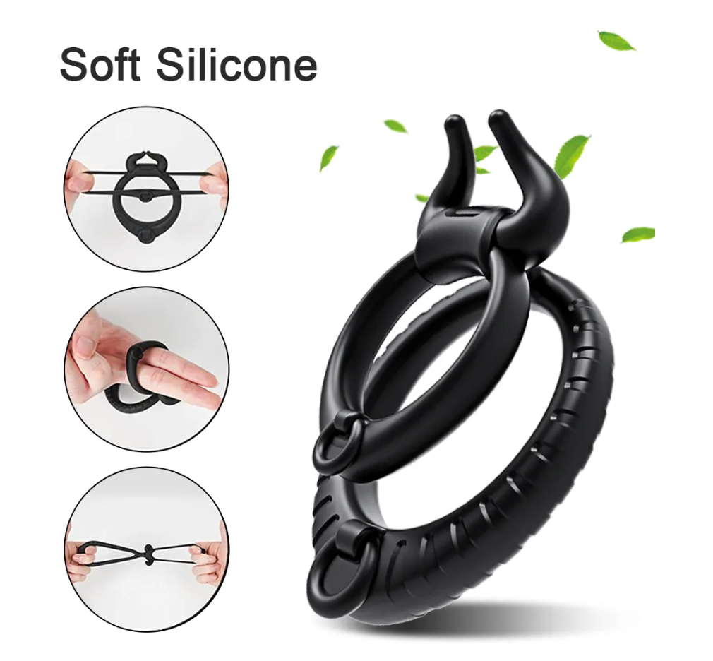 Soft Silicone Penis Ring For Men Lightweight and Waterproof Tiny Chastity Cage Penis Lock