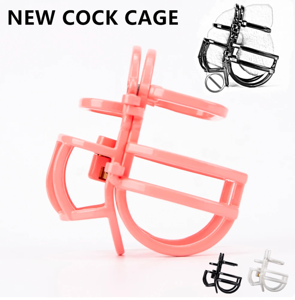 NEW Adjustable Full-Covered Lightweight Cock Cage BDSM Male Chastity Device